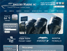 Tablet Screenshot of anglersmarinenc.com